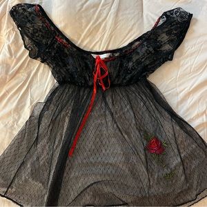 Victoria’s Secret Mesh Babydoll Lingerie Top